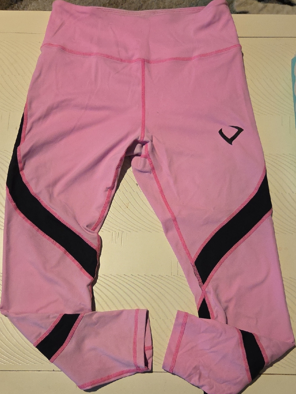 Violate Pink Leggings with Black Panels Sz M